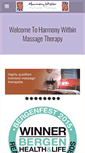 Mobile Screenshot of harmonywithinmassagetherapy.com